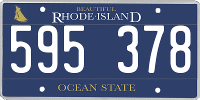RI license plate 595378