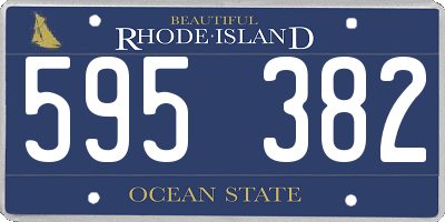 RI license plate 595382