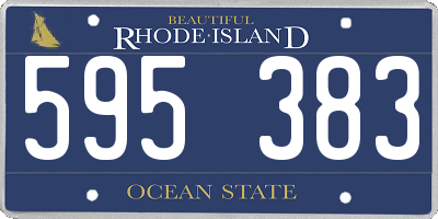 RI license plate 595383