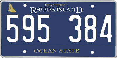 RI license plate 595384
