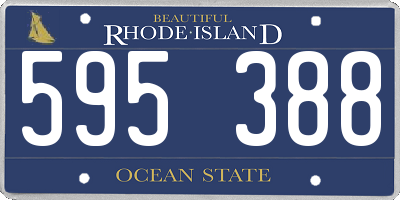 RI license plate 595388