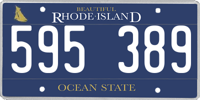 RI license plate 595389