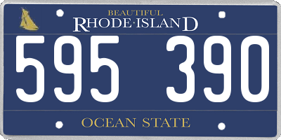 RI license plate 595390