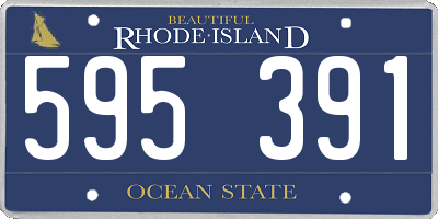 RI license plate 595391