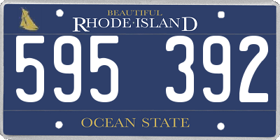 RI license plate 595392
