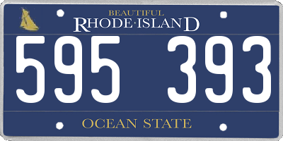 RI license plate 595393