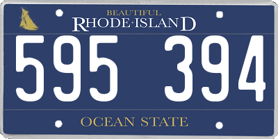 RI license plate 595394