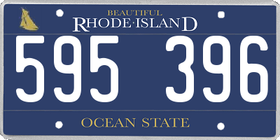 RI license plate 595396
