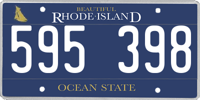 RI license plate 595398