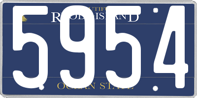 RI license plate 5954
