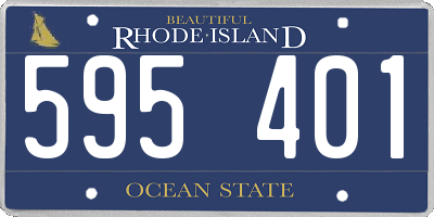 RI license plate 595401