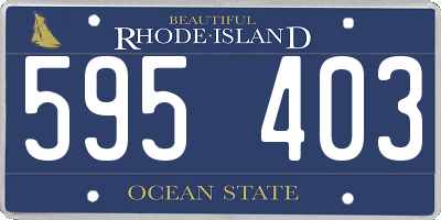 RI license plate 595403
