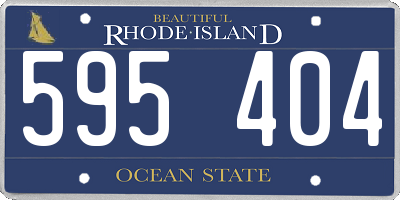 RI license plate 595404