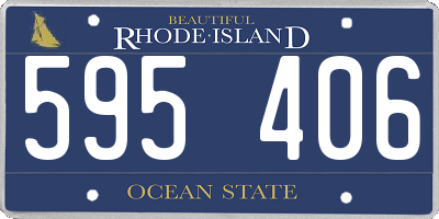 RI license plate 595406