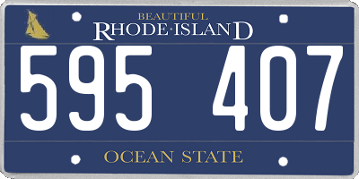 RI license plate 595407