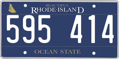 RI license plate 595414