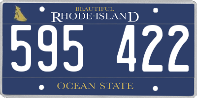 RI license plate 595422