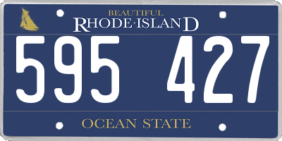 RI license plate 595427