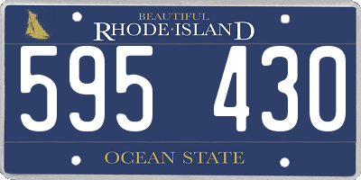 RI license plate 595430