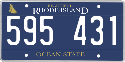 RI license plate 595431