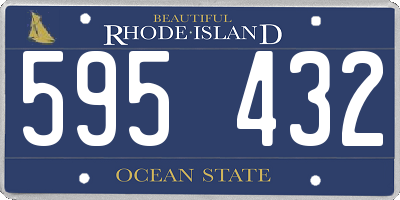 RI license plate 595432