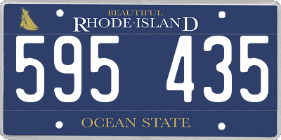 RI license plate 595435