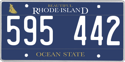 RI license plate 595442