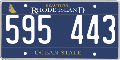 RI license plate 595443