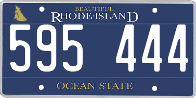 RI license plate 595444