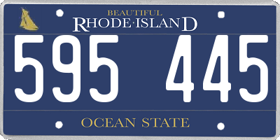 RI license plate 595445