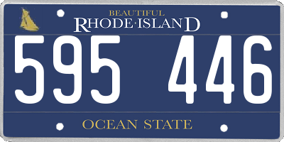 RI license plate 595446