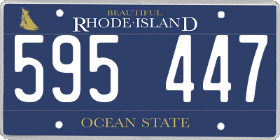 RI license plate 595447