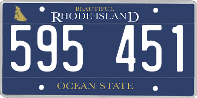 RI license plate 595451