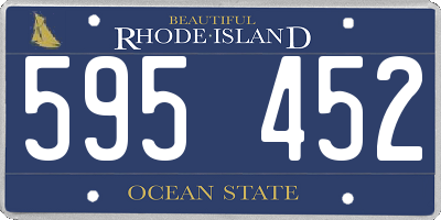 RI license plate 595452