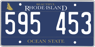 RI license plate 595453