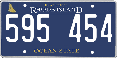 RI license plate 595454