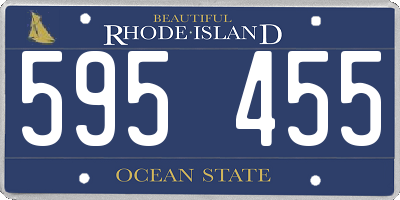 RI license plate 595455