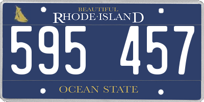 RI license plate 595457
