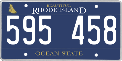RI license plate 595458