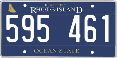 RI license plate 595461
