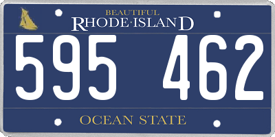 RI license plate 595462