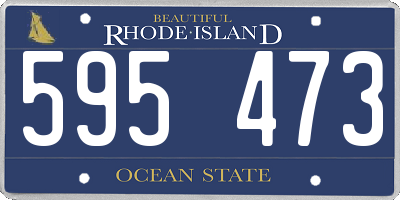RI license plate 595473