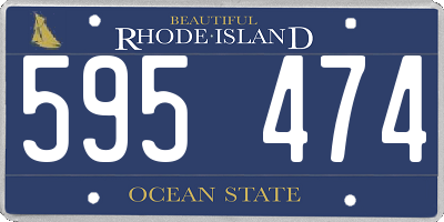 RI license plate 595474