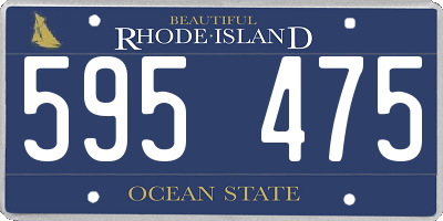 RI license plate 595475