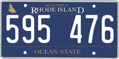 RI license plate 595476