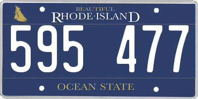 RI license plate 595477