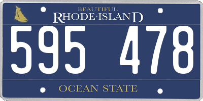 RI license plate 595478