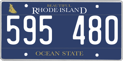 RI license plate 595480
