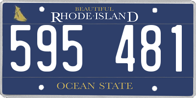 RI license plate 595481