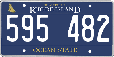 RI license plate 595482